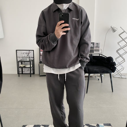 Halfzip Rugby Shirt Dark Grey