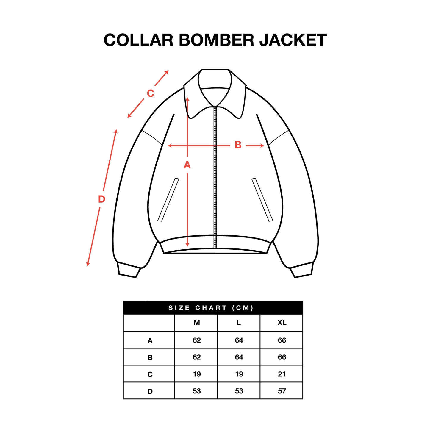 Collar Bomber Jacket Black
