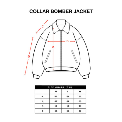 Collar Bomber Jacket Black