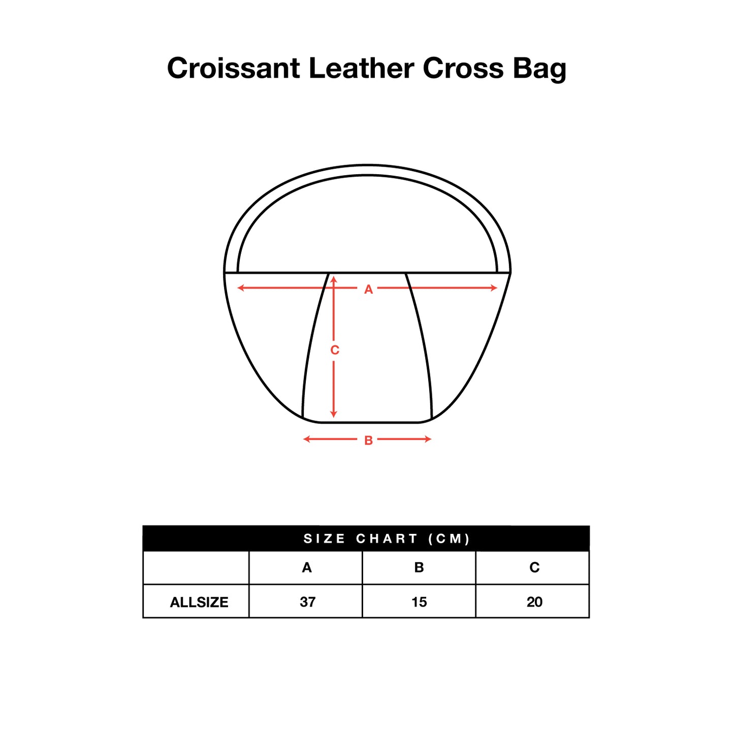 Croissant Leather Cross Bag