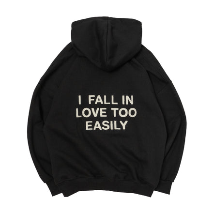 'FALL IN LOVE' Hoodie Black