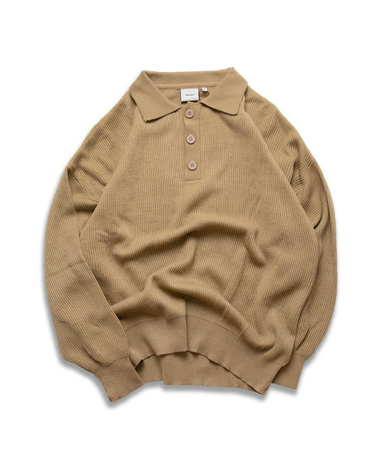 Knit Rugby Shirt Latte