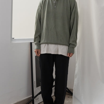 Knit Rugby Shirt Smoke Grey