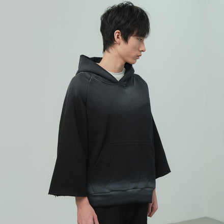 3/4 Sleeve Hoodie - Vintage Black