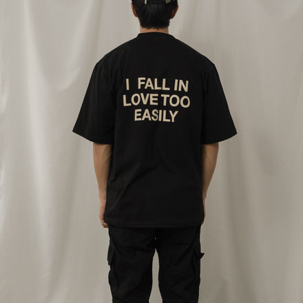 ‘FALL IN LOVE' Tee Black