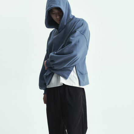 Flare Bubble Hoodie - Steel Blue