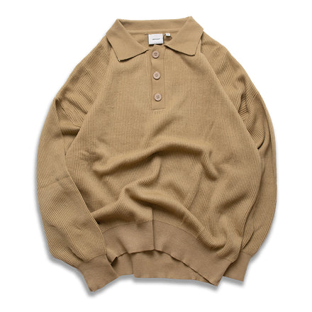 Knit Rugby Shirt Latte