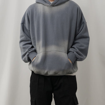 Sun Faded Pullover Hoodie - Steel Blue