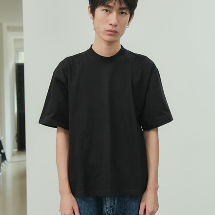 Cropped Heavyweight Tee Black
